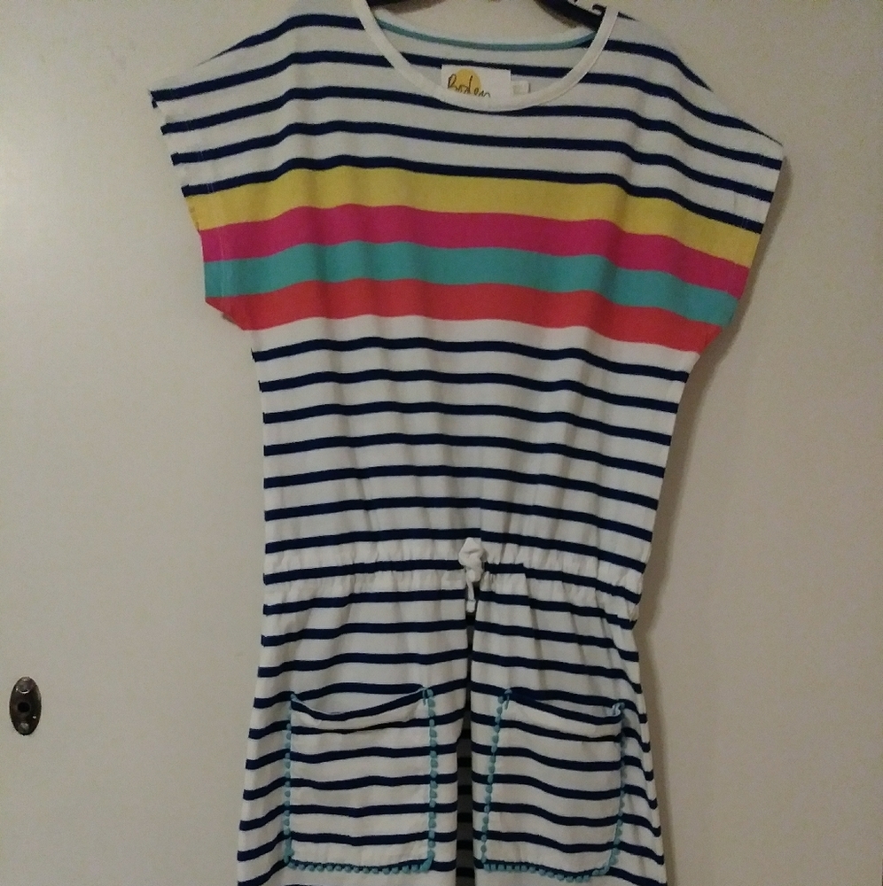 Girls Boden Trim Detail Jersey Dress